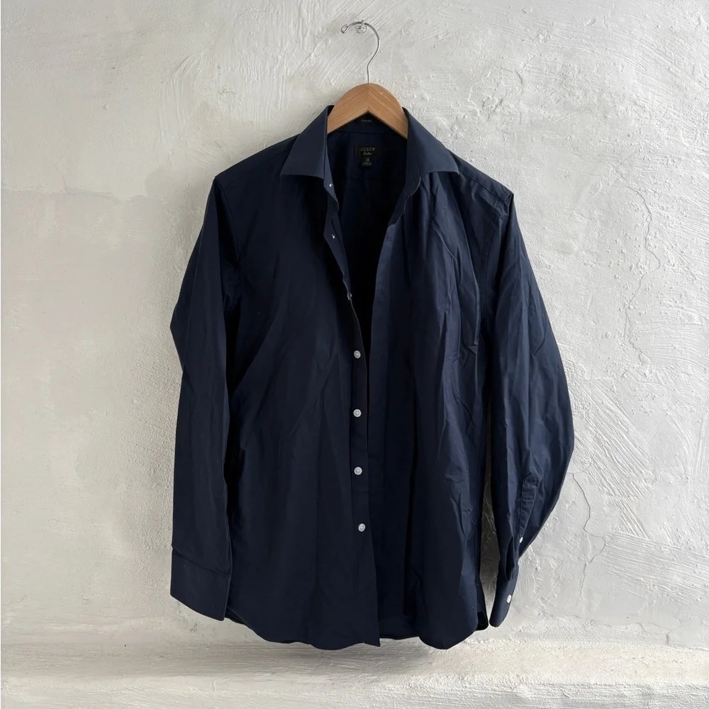 J.Crew classic Ludlow navy long-sleeve dress shirt